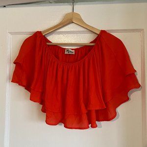 Show Me Your MuMu Flutter Sleeve Boho Crop